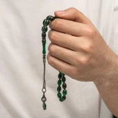 Süpertrend Gümüş 1000 Ayar Kazaz Püsküllü Sıkma Kehribar Tesbih - 3