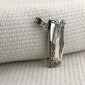 Süpertrend Gümüş Avcı Bıçağı Erkek Kolye Ucu - 3