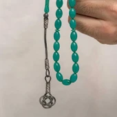 Süpertrend Gümüş Kazaz Püsküllü Sıkma Kehribar Tesbih - 4