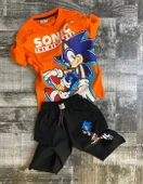 Sonic Desenli Turuncu Renk Şortlu Takım - 1