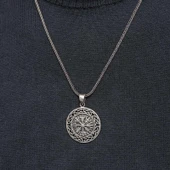 Süpertrend Gümüş Viking Pusula Erkek Kolye - 2