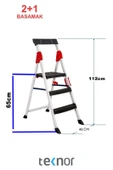 Teknor Extreme Plastik Basamaklı 2+1 Metal Merdiven - 8