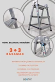 Teknor Kutlu Çift Taraflı 3+3 Metal Merdiven - 6