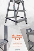 Teknor Kutlu Çift Taraflı 3+3 Metal Merdiven - 4