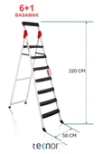 Teknor Extreme Plastik Basamaklı 6+1 Metal Merdiven - 2
