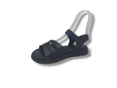 Zerhan 201 Kadın Siyah Cırtlı Hakiki Deri Yumuşak Taban Comfort Sandalet Ayakkabı - 3