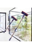 Teleskopik Mikrofiber Çift Taraflı Cam Silme Aparatı Çekçekli Silecek Pratik Teleskobik Silici - 2