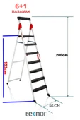 Teknor Extreme Plastik Basamaklı 6+1 Metal Merdiven - 7