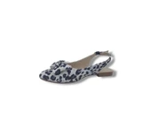 Zerhan 200 Kadın Beyaz Fiyonklu Leopar Desenli Arkası Açık Babet  Ayakkabı thumbnail 3