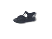 Zerhan 429 Kadın Siyah Cırtlı Hakiki Deri Yumuşak Taban Comfort Sandalet Ayakkabı - 3