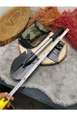 Süpertrend 43 cm Çelik Balta Kürek Testere Bıçak Seti Kılıflı Yanında Çakmak Hediyeli… - 1