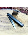 Kruvazör 19 cm ahşap kabzeli çelik m390 çakı yanında zippo kibrit ile birlikte - 1