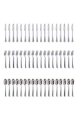 Süpertrend  Roll-up 54 Parça Metal Görünümlü Plastik Çatal Bıçak Kaşık Set - 2