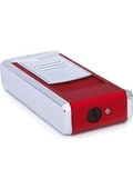 Süpertrend Parmida 3 Torch Pürmüz Kırmızı-Gümüş Metal Puro Çakmağı PCM0627 - 4