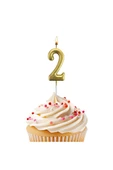 Süpertrend Gold Stick Numeral Candles 7cm No: 2 - 1