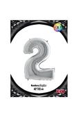 Süpertrend 2 Rakam Gümüş Folyo Balon 40" - 1