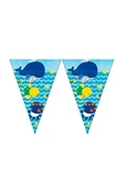 Süpertrend Happy Fishes Triangle Flag Banner - Blue - 1