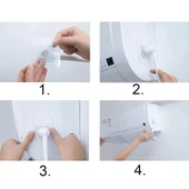 Ayarlanabilir Klima Hava Yönlendirici Aparat, 58-102cm, ABS Malzeme, Beyaz, Kolay Montaj - 4