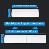 Ayarlanabilir Klima Hava Yönlendirici Aparat, 58-102cm, ABS Malzeme, Beyaz, Kolay Montaj - 5