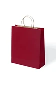 Kruvazör Bordo Büküm Saplı Kraft Çanta 45x50cm - 1