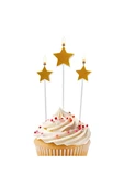 Kruvazör Party Candles - Gold Stars - 1