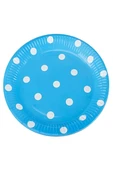 Kruvazör Blue Polka Dot Paper Plates - 1
