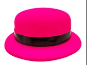 Süpertrend Neon Partisi Pembe Renk Melon Plastik Parti Şapkası - 1