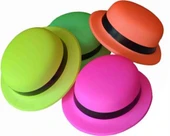 Süpertrend Neon Partisi Pembe Renk Melon Plastik Parti Şapkası - 4