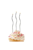 Kruvazör Twisty Birthday Candle - Metallic Silver - 1