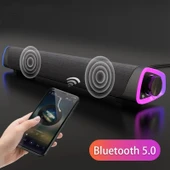 Bluetooth Hoparlör V8 Soundbar Güçlü Bas Kablolu TV Bilgisayar Uyumlu 6W - 8