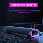 Bluetooth Hoparlör V8 Soundbar Güçlü Bas Kablolu TV Bilgisayar Uyumlu 6W - 5