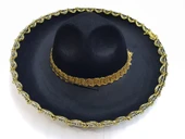 Kruvazör Altın Renk Şeritli Meksika Mariachi Latin Şapkası 55 cm Çocuk - 2