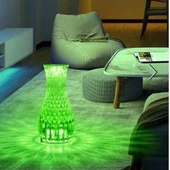 BUFFER Sürahi Model USB Şarjlı Kumandalı 16 Farklı Işık Modlu Masa Üstü Kristal Akrilik Lamba Led - 4