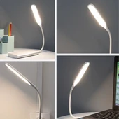BUFFER USB Girişli 14 Ledli 3 Kademeli Dokunmatik Masa/Kitap Okuma Lambası Ledi Beyaz - 5