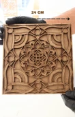 Aluradeco 2'li Damla Çemberi ve Çiçek Açan Mandala Ahşap Duvar Dekoru - 3