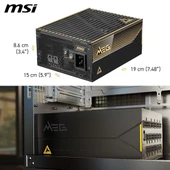 MSI 1600W 80+ TITANIUM MEG AI1600T PCIE 5.1 TAM MODÜLER POWER SUPPLY - 6