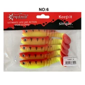 Captain 3569 Style Soft 10cm 10.3gr Silikon Yem 5'li Paket - 6
