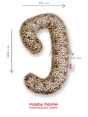 Hamile yastığı,sarılma yastığı aktivite yastığı pamuk kumaş (leopar) - 6