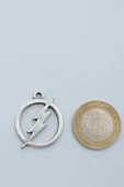 Şimşek - The Flash Gümüş Kaplama Deri İp Kolye - 4