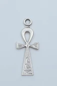 Ankh Anahtarı - Nil'in Anahtarı Gümüş Kaplama Kolye Ucu thumbnail 1