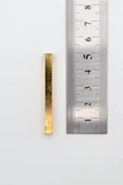 Çubuk Gümüş Kaplama Kolye Ucu - Gold Renk - 2