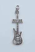 Nirvana Elektro Gitar Gümüş Kaplama Kolye Ucu - 1
