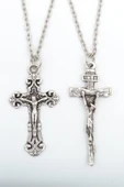 2'li Hz.İsa Haç - Çarmıh Gümüş Kaplama Kolye Seti thumbnail 1