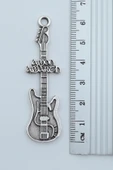 Amon Amarth Elektro Gitar Gümüş Kaplama Kolye Ucu - 2