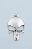 Punisher Cezalandırıcı Gümüş Kaplama Kolye Ucu - 1