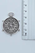 2'li Antik Pusula Minimal Pusula Gümüş Kaplama Kolye Seti thumbnail 3