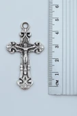 2'li Hz.İsa Haç - Çarmıh Gümüş Kaplama Kolye Seti thumbnail 3