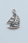 Yelkenli Gümüş Kaplama Kolye Ucu thumbnail 1