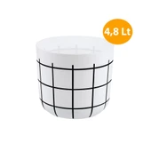 Omnipazar KRS-213 Dekoratif Karo Desenli Saksı 4.8 Litre No 3 - 1