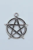 Pentagram Yıldızı Gümüş Kaplama Kolye Ucu - 1